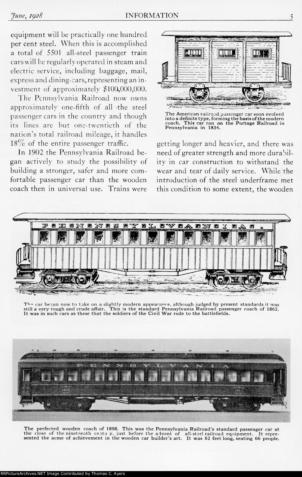 PRR "Passing Of The Wooden Passenger Car," Page 5, 1928